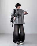 Iron Pintuck Balloon Denim