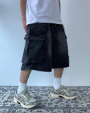 Sand Washed Bermuda Cargo Denim