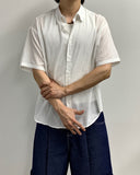 Cooling See-Through Stripe Short Sleeve Shirt