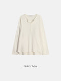 Moro Dual Layered Henley Neck Long Sleeve