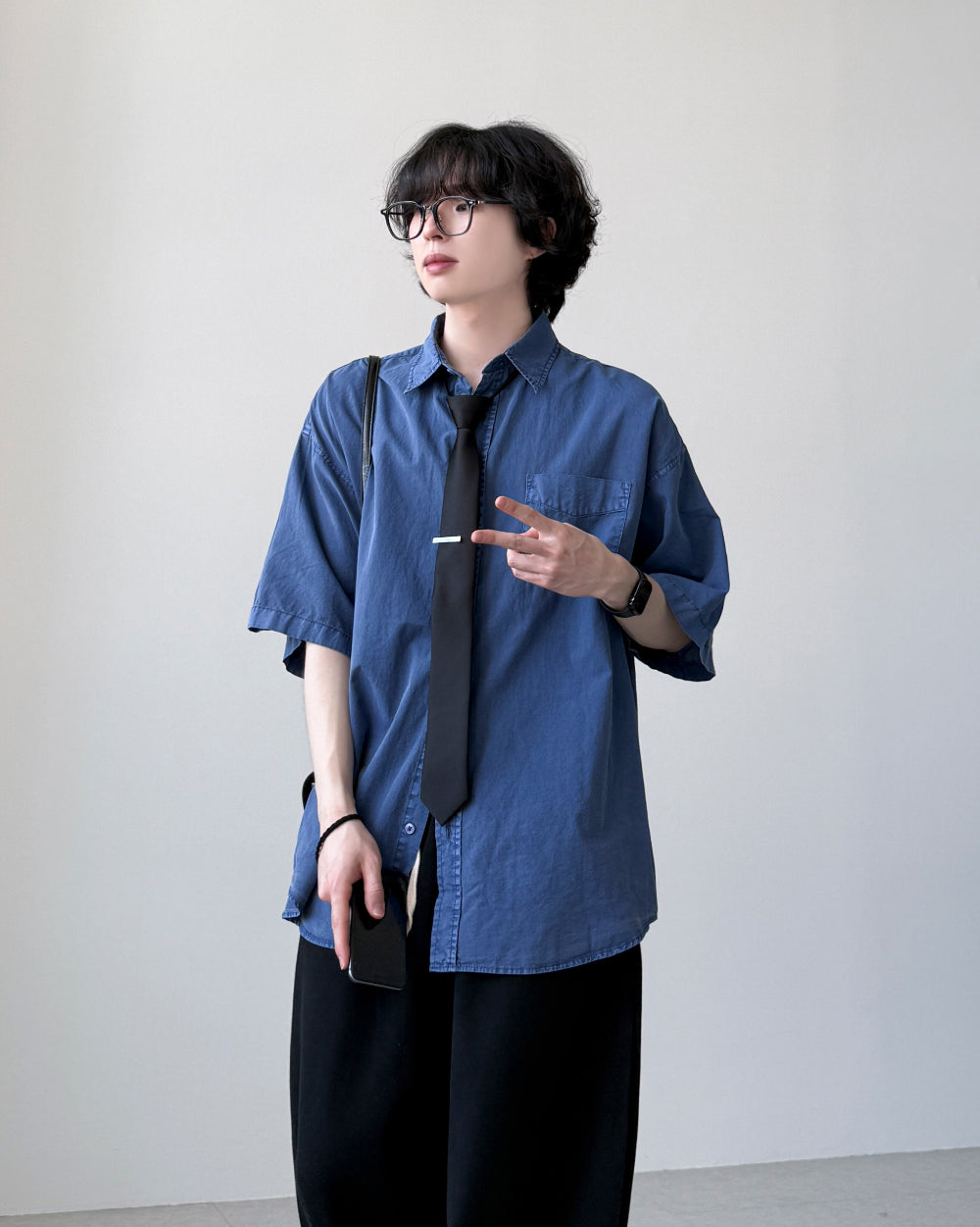 【YOURNUS】Mail Pigment Half Shirt YOURNUS (ユアノス) -メールピグメント半袖シャツ / Mail