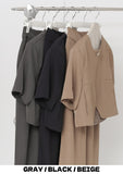 [Premium] Button Linen Jacket & Slacks Set