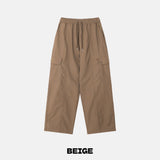 Slick Cargo Brushed Wide Pants