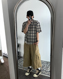 Strap Cargo Maxi Bermuda Pants