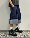 Non-Fade Maxi Roll-Up Bermuda Denim