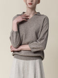 [Premium] Day Whole Garment Collar Neck Knit
