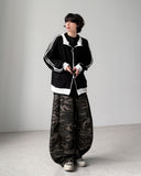 Keria Waffle Track Zip-up