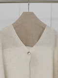 [Premium] Whole Garment Ash One Button Cardigan