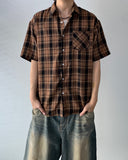 [Plan] Molly Check Half Shirt