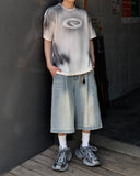 Teen Washed Deep Tuck Bermuda Denim