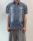 Flick Dart Denim Short Sleeve Shirt