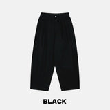 Berry Three Tuck Balloon Cotton Pants