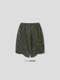 Nylon Shirring Bermuda Pants