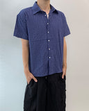 Soy Linen Check Short Sleeve Shirt