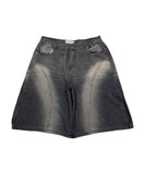 Wave Cut Brush Bermuda Denim