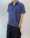 Soy Linen Check Short Sleeve Shirt