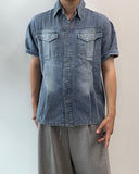 Flick Dart Denim Short Sleeve Shirt