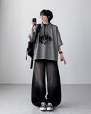 Iron Pintuck Balloon Denim