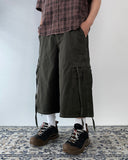 Strap Cargo Maxi Bermuda Pants