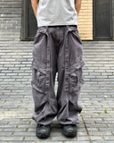 Belted Dyeing Cargo Pocket Pants