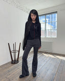 GRAPHIC LEATHER STRING TERRY HOODIE