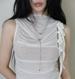 Two Piece Ball Chain Set Necklace