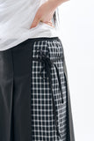 Litton side check pleated skirt