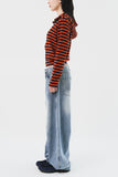 (W) Moor Striped Hooded Jacket