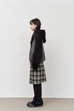 (W) Kite Cutting Checked Skirt
