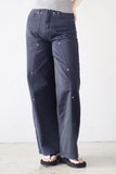 Bolt pin tuck wide pants