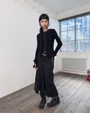 A-LINE COTTON SLIT SKIRT
