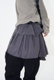 Scon unbalance wrap skirt