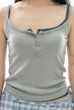 Zelia henley ribbed top