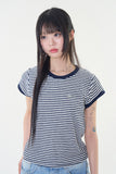 Marine terry stripe tee