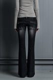 Low Brushed Bootcut Jeans