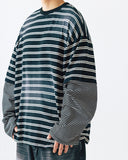 Washed Stripe Layerd Long Sleeve
