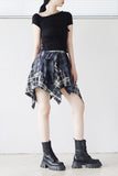 Ash check ankle skirt
