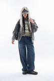 Pigment crop zip-up hoodie