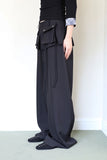 Off-pleated slacks pants