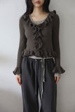 Barbie Ruffle Knit Cardigan