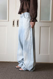 Loose fit studs fringe denim
