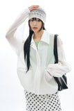 Shine silhouette see-through jumper