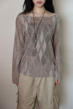 Summer Argyle Net Knit