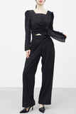 Pura Wide Pintuck Slacks