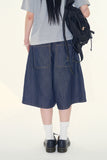 Rixen raw denim bermuda pants