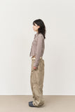 (W) Leaf Striped Shirt