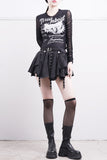 Pia Unbalanced Belt Skirt