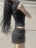 Ludena Tattoo Low-Waist Skirt