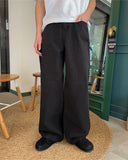 Wide leg denim pants