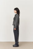 (W) Modet Frill Striped Shirt